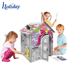 Customized Painting Baby Playing Cardboard Toy House